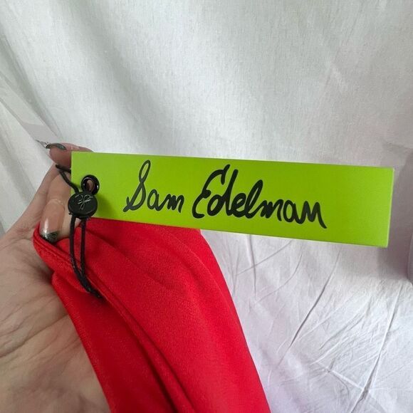 NWT Sam Edelman one shoulder red midi dress - Picture 8 of 9